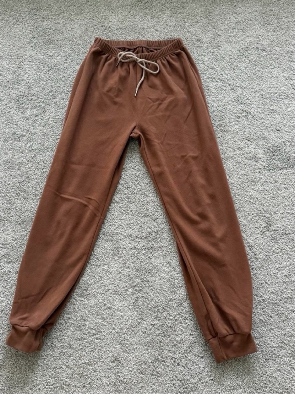 Kids Brown Drawstring Jogger Sweatpants